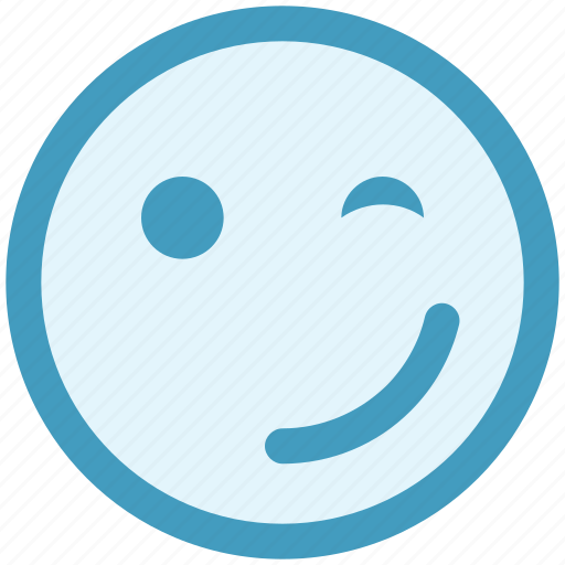Emoticons, expression, happy smiley, smiley, wink, winking smiley icon - Download on Iconfinder