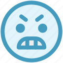 angry, angry face, emoji, emoticons, expression, face, smiley