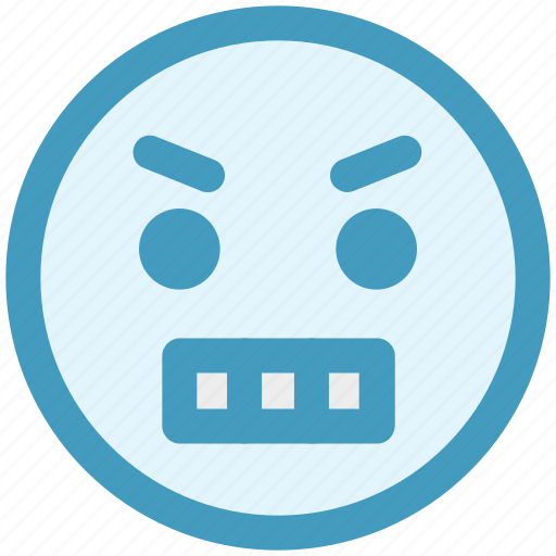Angry, expression, gaze emoticon, loudly, sad, serious icon - Download on Iconfinder
