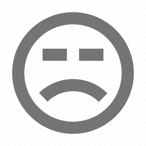 Frown, emoji, sad, emotion, expression, face, head icon - Download on Iconfinder