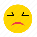 disappointed, emoticon, face, smiley 