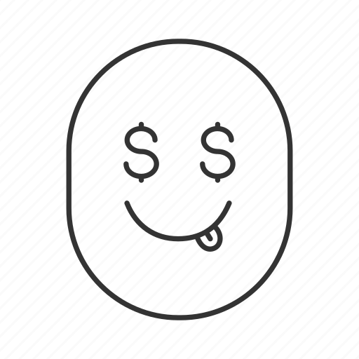 Dollar, emoji, emoticon, greedy, money eyes, smiley, yummy icon - Download on Iconfinder