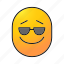 cool, emoji, emoticon, face, smiley, smiling, sunglasses 