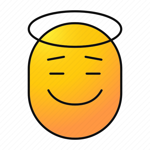 Angel, emoji, emoticon, happy, holy, saint, smiley icon - Download on Iconfinder