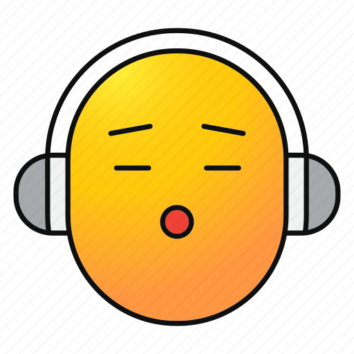 Earspeakers, emoji, emoticon, headphones, listen, music, smiley icon - Download on Iconfinder