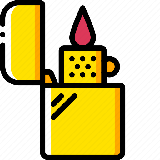 And, ligher, smoking, vaping, yellow, zippo icon - Download on Iconfinder