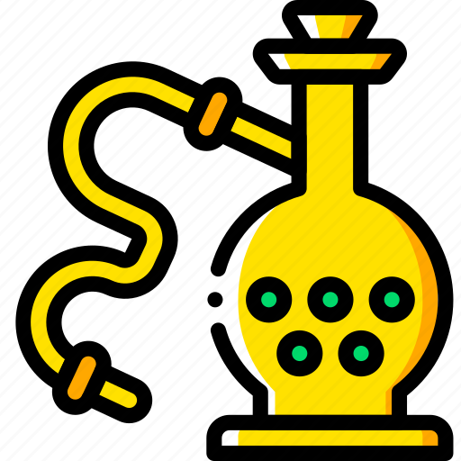 And, hooka, pipe, smoking, vaping, yellow icon - Download on Iconfinder