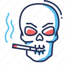 addiction, bad habit, skull, smoking kills