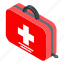 aid, cartoon, computer, first, isometric, kit, medical 