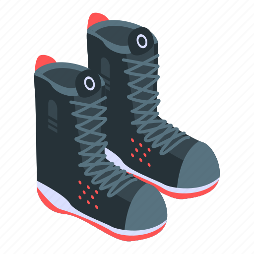 Boots, cartoon, isometric, leisure, mountain, ski, winter icon - Download on Iconfinder