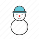 christmas, holiday, man, snow, snowman, winter, xmas icon