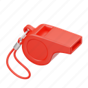 whistle, referee, sport, game, coach, soccer, football, equipment, red 