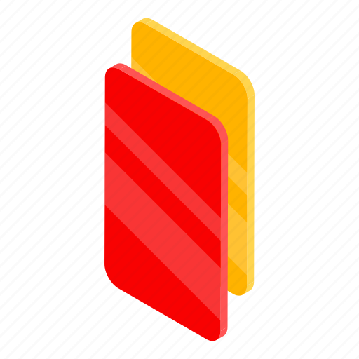 Cards, cartoon, hand, isometric, red, soccer, yellow icon - Download on Iconfinder