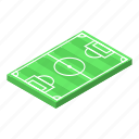 cartoon, field, football, green, isometric, soccer, sport