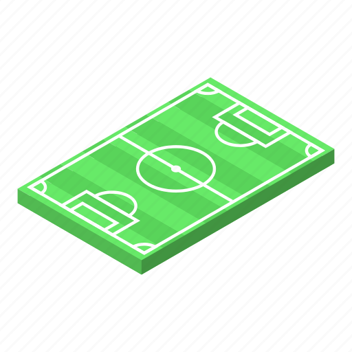 Cartoon, field, football, green, isometric, soccer, sport icon - Download on Iconfinder