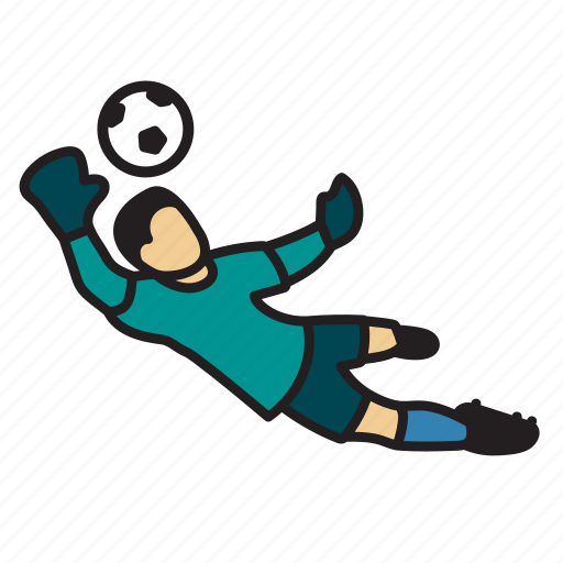Football, soccer, ball, sport, game, player, goalie icon - Download on Iconfinder