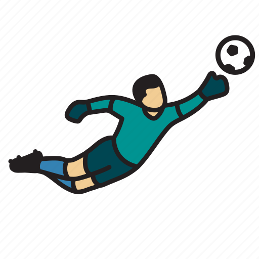 Football, soccer, ball, sport, game, player, goalie icon - Download on Iconfinder