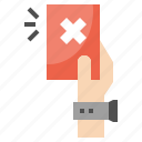 card, hand, red, sportive, warning