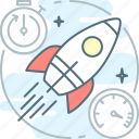 fast, launch, mvp, rocket, starting, startup, stopwatch