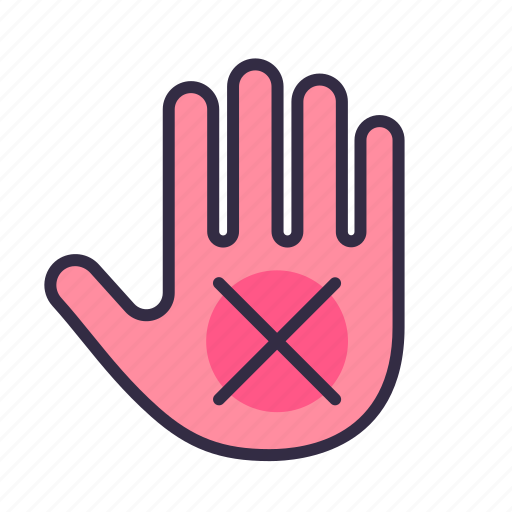 Coronavirus, hand, no, prevention, refuse, stop, touch icon - Download on Iconfinder