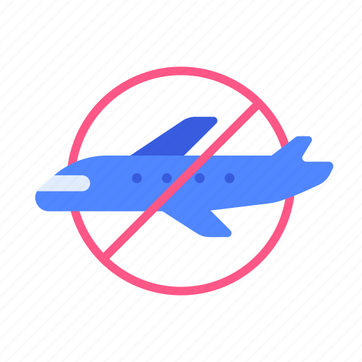 Coronavirus, flight, no, plane, prevention, prohibited, travel icon - Download on Iconfinder