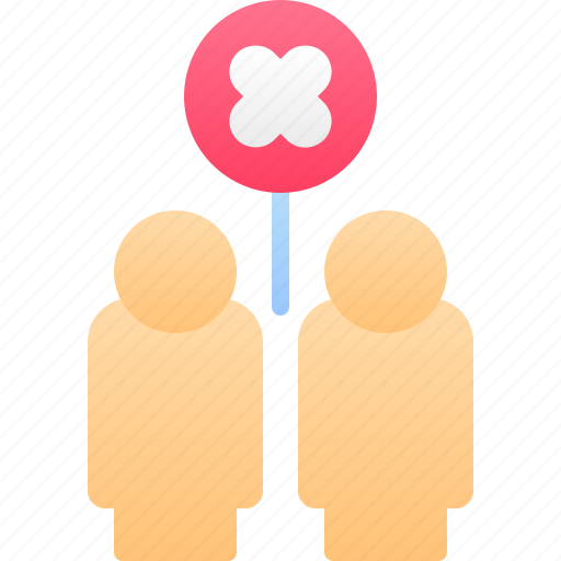 Contagious, distancing, forbidden, people, social icon - Download on Iconfinder