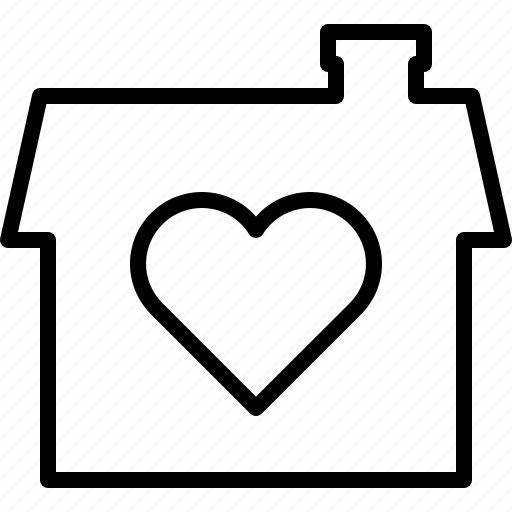 Heart, home, love, safe, stay icon - Download on Iconfinder