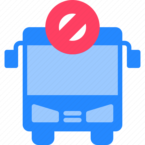 Avoid, bus, distancing, no, public, social, transportation icon - Download on Iconfinder