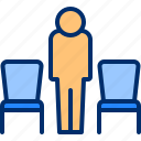 chair, distancing, keep, physical, protection