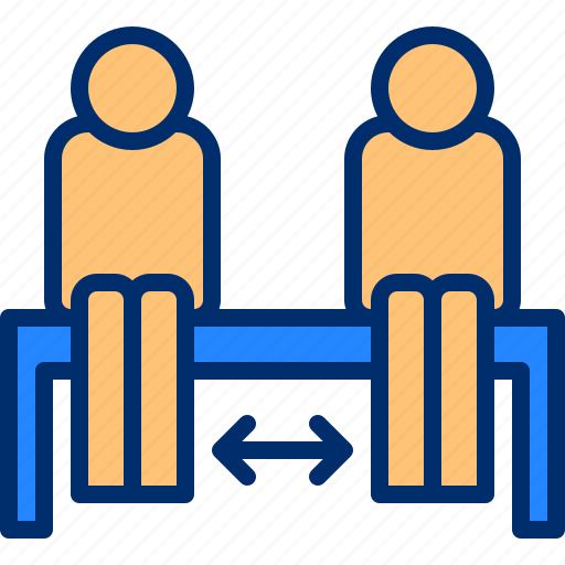 Distancing, healthcare, protection, seat, sit, social icon - Download on Iconfinder