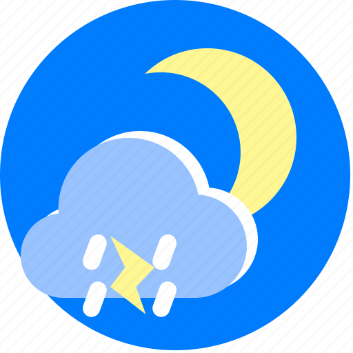 Light, lightning, moon, night, rain, rainy, weather icon - Download on Iconfinder