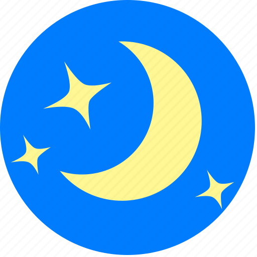 Bright, moon, night, queit, star, weather icon - Download on Iconfinder