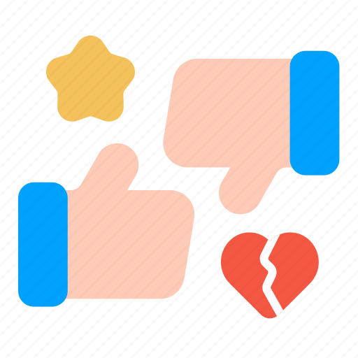 Like, dislike, product, interaction, star, brokeheart icon - Download on Iconfinder