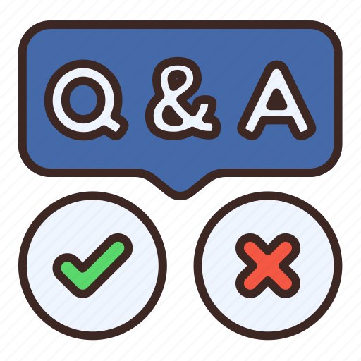Question, and, answer, correct, or, wrong icon - Download on Iconfinder