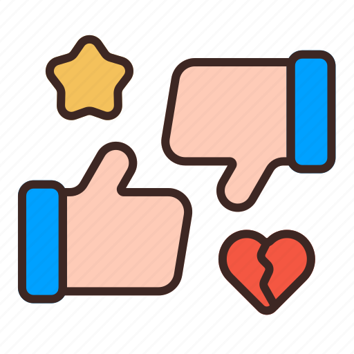 Like, dislike, product, interaction, star, brokeheart icon - Download on Iconfinder