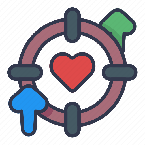 Up, love, target, matketing icon - Download on Iconfinder
