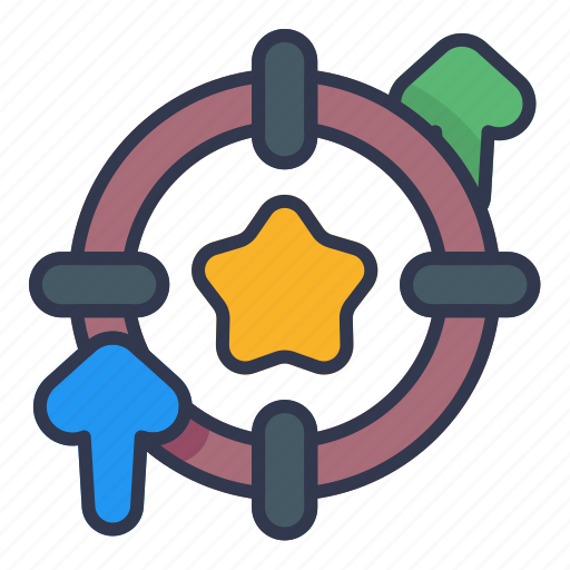 Up, star, target, goal, interaction icon - Download on Iconfinder