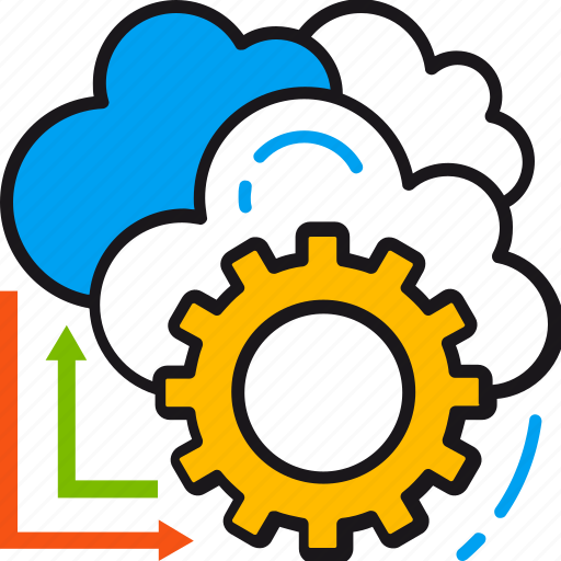 Cloud, computing, arrows, gear, options, preferences, settings icon - Download on Iconfinder
