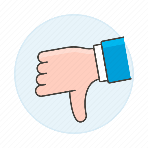 Disagree, dislike, down, hand, media, no, social icon - Download on Iconfinder