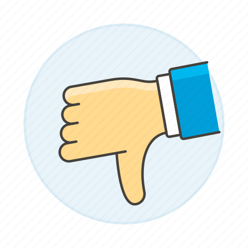 Disagree, media, down, dislike, thumb, no, hand icon - Download on Iconfinder