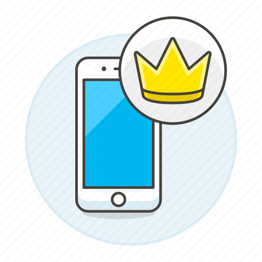 Circle, crown, media, phone, premium, social, vip icon - Download on Iconfinder