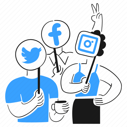 Social, media, network, twitter, facebook, instagram, mobile illustration - Download on Iconfinder
