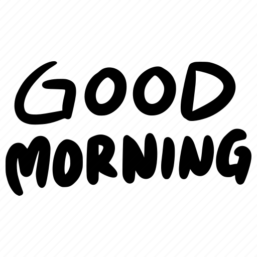 Good, morning, lettering, stickers sticker - Download on Iconfinder