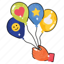 balloons, celebration, party, decoration