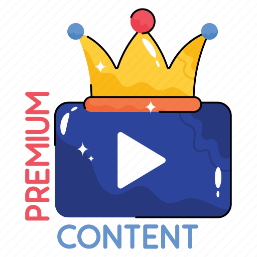 Premium content, marketing, premium, content, crown icon - Download on Iconfinder