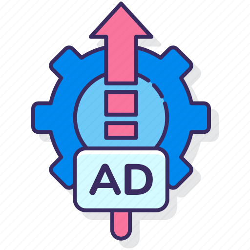 Ad, advertising, gear, lift, optimization icon - Download on Iconfinder