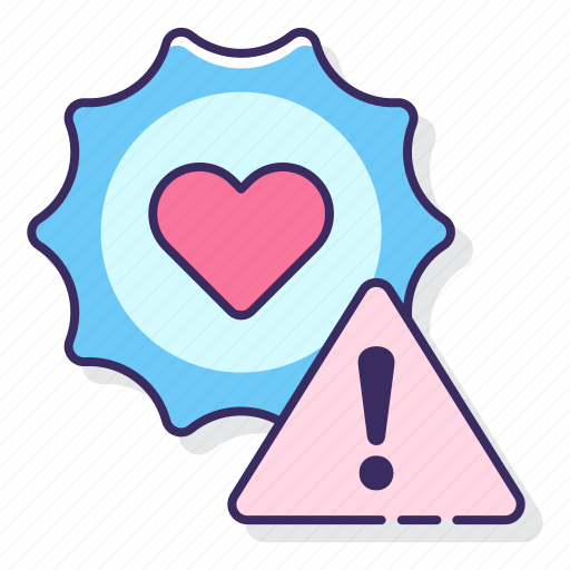 Brand, crisis, heart, media, warning icon - Download on Iconfinder