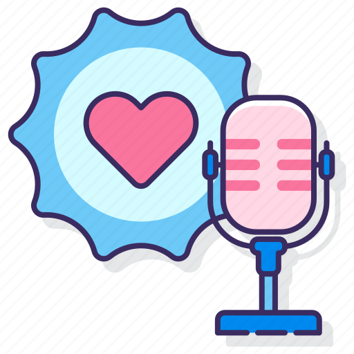 Brand, building, heart, mic, voice icon - Download on Iconfinder