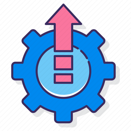 Arrow, gear, lift, optimization, up icon - Download on Iconfinder