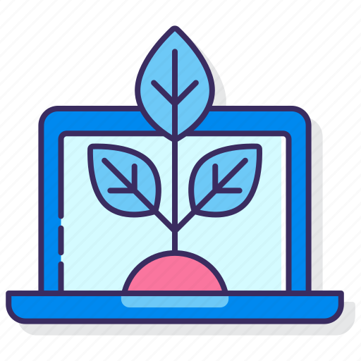 Laptop, nature, organic, plant icon - Download on Iconfinder